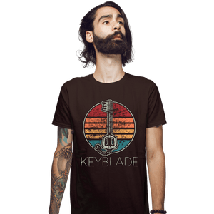 Shirts Fitted Shirts, Mens / Small / Dark Chocolate Retro Keyblade