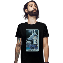 Load image into Gallery viewer, Daily_Deal_Shirts Fitted Shirts, Mens / Small / Black Tarot Ghibli The Moon

