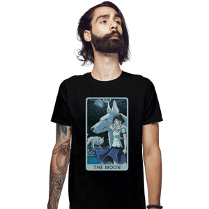 Daily_Deal_Shirts Fitted Shirts, Mens / Small / Black Tarot Ghibli The Moon
