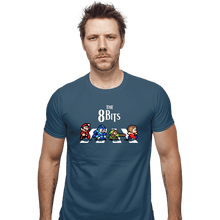 Load image into Gallery viewer, Daily_Deal_Shirts Fitted Shirts, Mens / Small / Indigo Blue The 8 Bits
