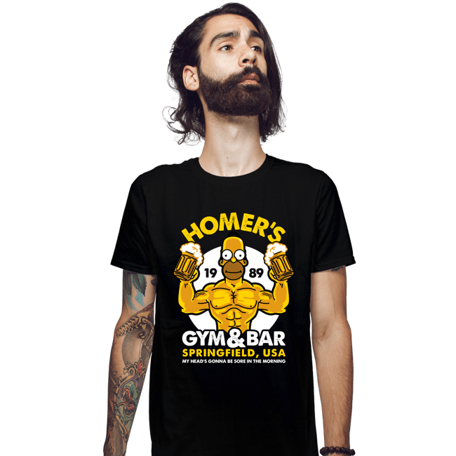 Shirts Fitted Shirts, Mens / Small / Black Homer's Gym