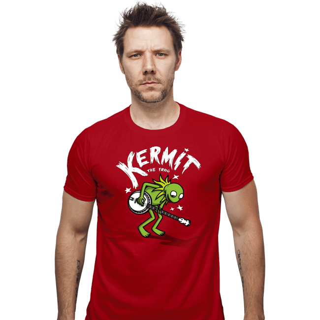 Shirts Fitted Shirts, Mens / Small / Red Banjoist Frog