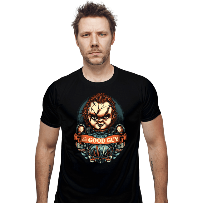 Shirts Fitted Shirts, Mens / Small / Black Say Hi To The Good Guy
