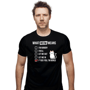 Secret_Shirts Fitted Shirts, Mens / Small / Black Meows Decoded