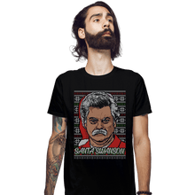 Load image into Gallery viewer, Shirts Fitted Shirts, Mens / Small / Black Santa Swanson
