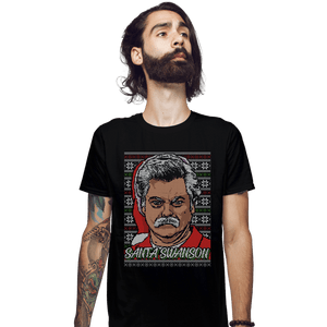 Shirts Fitted Shirts, Mens / Small / Black Santa Swanson
