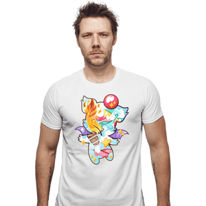 Shirts Fitted Shirts, Mens / Small / White Magical Silhouettes - Moogle