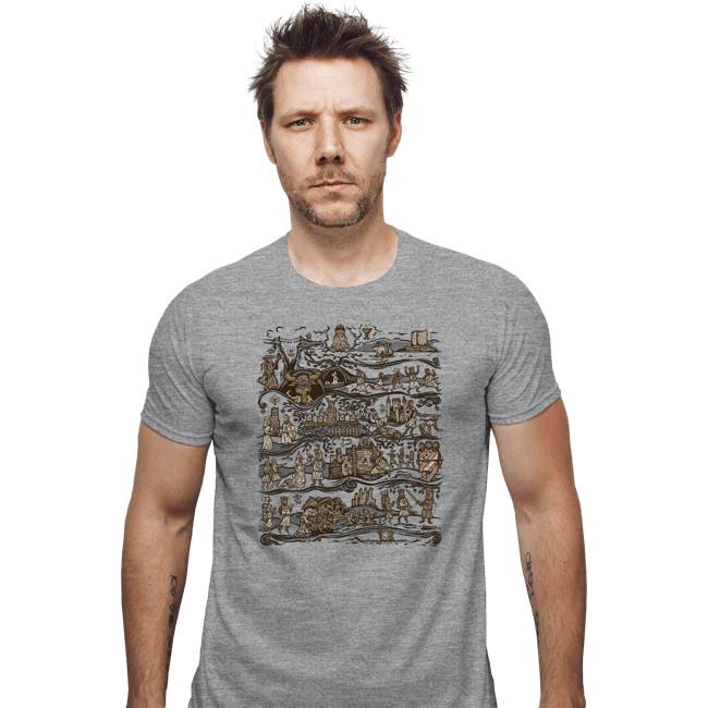 Daily_Deal_Shirts Fitted Shirts, Mens / Small / Sports Grey Tapestry Of The Quested Grail