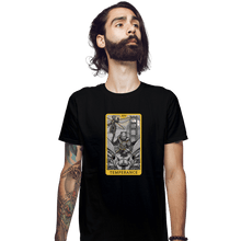 Load image into Gallery viewer, Shirts Fitted Shirts, Mens / Small / Black Tarot Temperance
