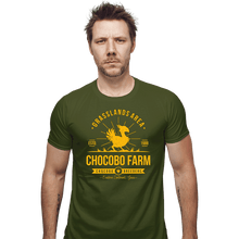 Load image into Gallery viewer, Shirts Fitted Shirts, Mens / Small / Military Green Chocobo Farm
