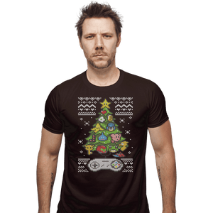 Shirts Fitted Shirts, Mens / Small / Dark Chocolate A Classic Gamers Christmas