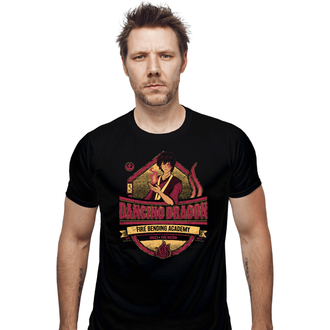 Daily_Deal_Shirts Fitted Shirts, Mens / Small / Black Dancing Dragon