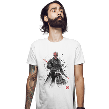 Load image into Gallery viewer, Shirts Fitted Shirts, Mens / Small / White Darth Lord Sumi-e
