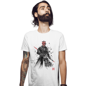 Shirts Fitted Shirts, Mens / Small / White Darth Lord Sumi-e