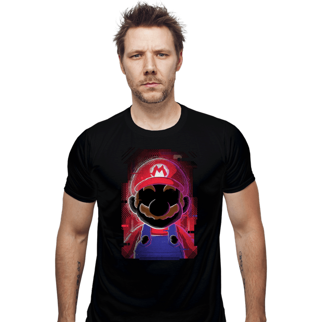 Secret_Shirts Fitted Shirts, Mens / Small / Black Mario Glitch
