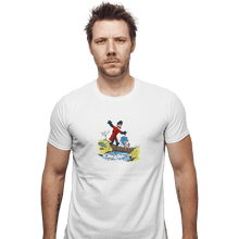 Load image into Gallery viewer, Shirts Fitted Shirts, Mens / Small / White Eggman And Sonic

