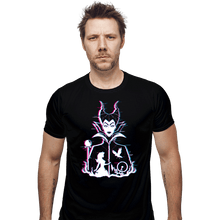 Load image into Gallery viewer, Daily_Deal_Shirts Fitted Shirts, Mens / Small / Black Glitched Maleficent
