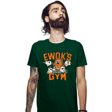 Load image into Gallery viewer, Daily_Deal_Shirts Fitted Shirts, Mens / Small / Irish Green Ewok&#39;s Gym
