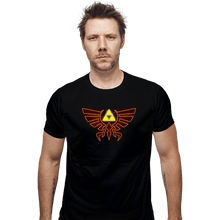Load image into Gallery viewer, Shirts Fitted Shirts, Mens / Small / Black Hyrule Fire Crest
