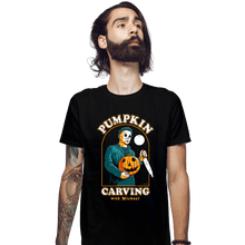Load image into Gallery viewer, Secret_Shirts Fitted Shirts, Mens / Small / Black Halloween Carving
