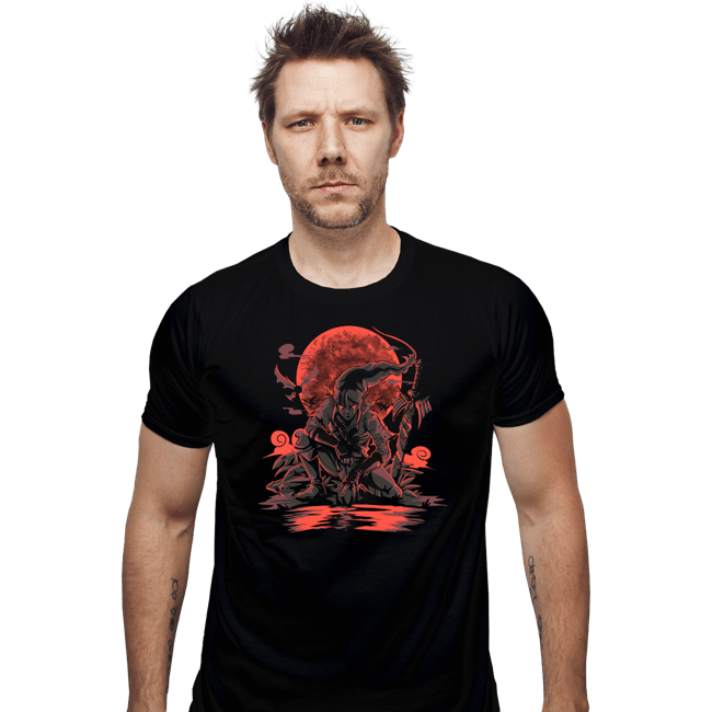 Daily_Deal_Shirts Fitted Shirts, Mens / Small / Black Blood Moon Rises