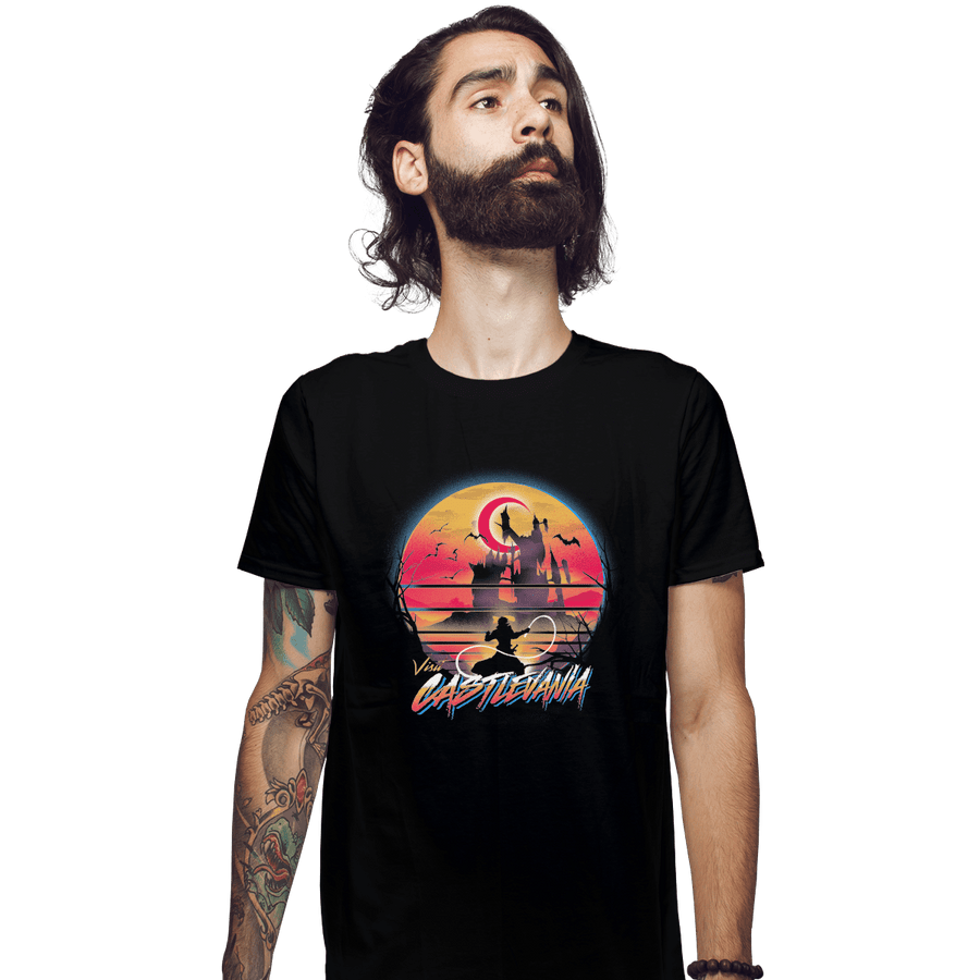 Shirts Fitted Shirts, Mens / Small / Black Retro Wave Castlevania