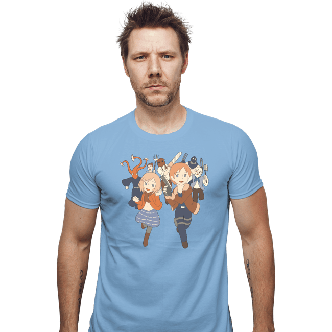 Daily_Deal_Shirts Fitted Shirts, Mens / Small / Powder Blue Chibi Village