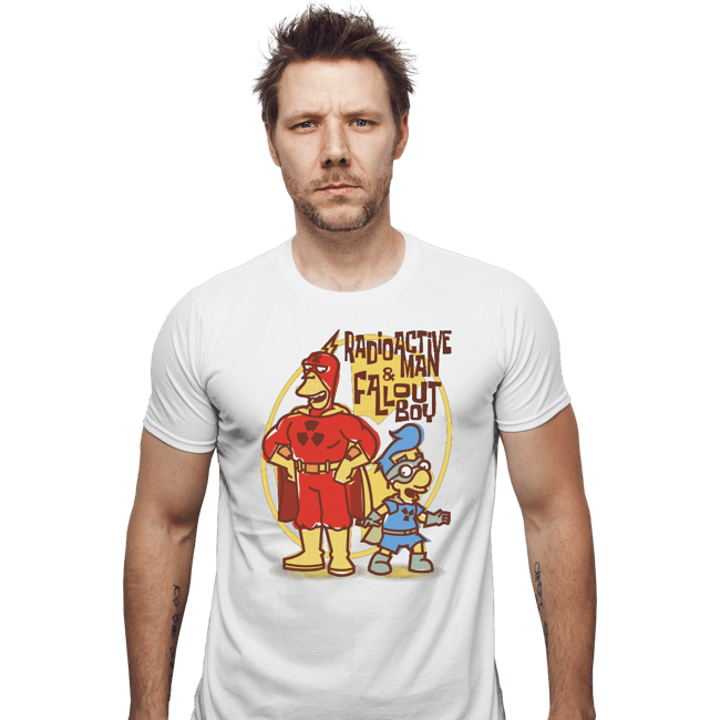 Daily_Deal_Shirts Fitted Shirts, Mens / Small / White Radioactive Squad