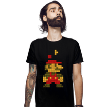 Load image into Gallery viewer, Daily_Deal_Shirts Fitted Shirts, Mens / Small / Black Retro Puzzle
