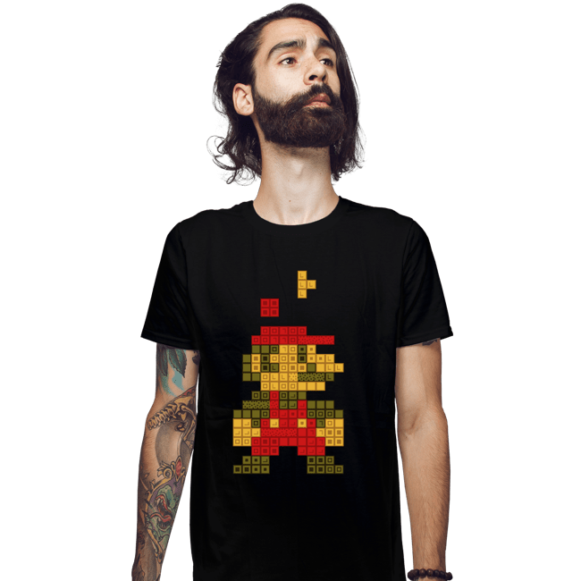 Daily_Deal_Shirts Fitted Shirts, Mens / Small / Black Retro Puzzle