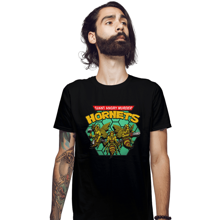 Shirts Fitted Shirts, Mens / Small / Black Murder Hornets