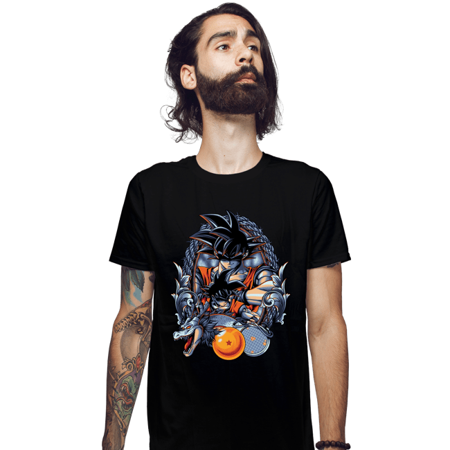 Daily_Deal_Shirts Fitted Shirts, Mens / Small / Black Dragon Crest
