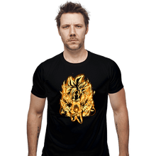 Load image into Gallery viewer, Shirts Fitted Shirts, Mens / Small / Black Golden SSj4
