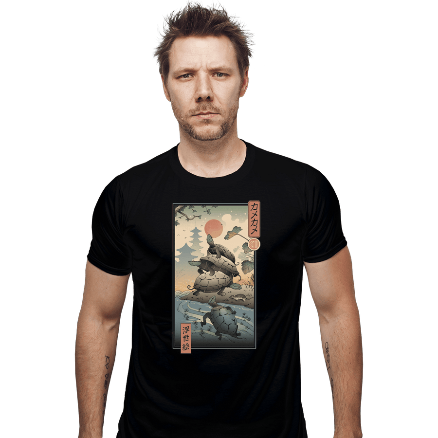 Shirts Fitted Shirts, Mens / Small / Black Kame Kame Ukiyo-e