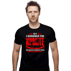 Daily_Deal_Shirts Fitted Shirts, Mens / Small / Black I Survived The Kumite
