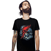 Load image into Gallery viewer, Shirts Fitted Shirts, Mens / Small / Black Red Storm
