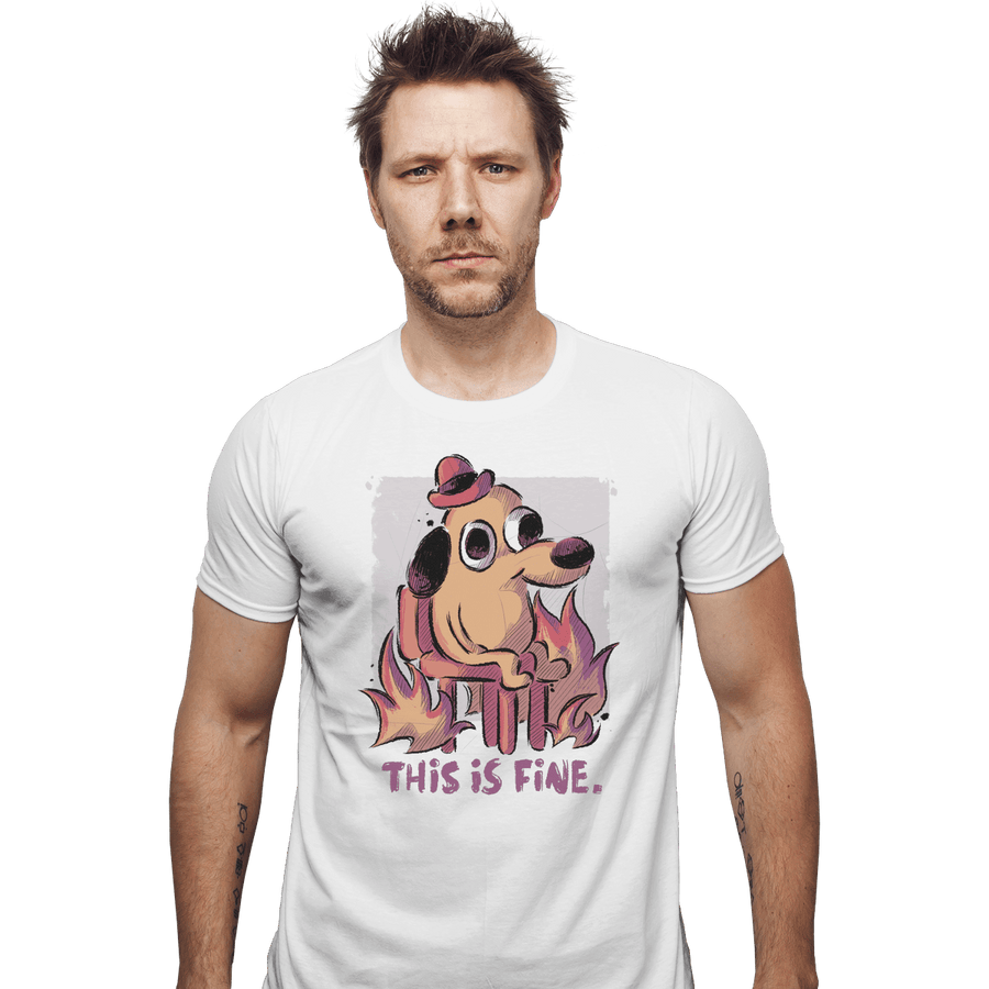 Shirts Fitted Shirts, Mens / Small / White This Is Fine
