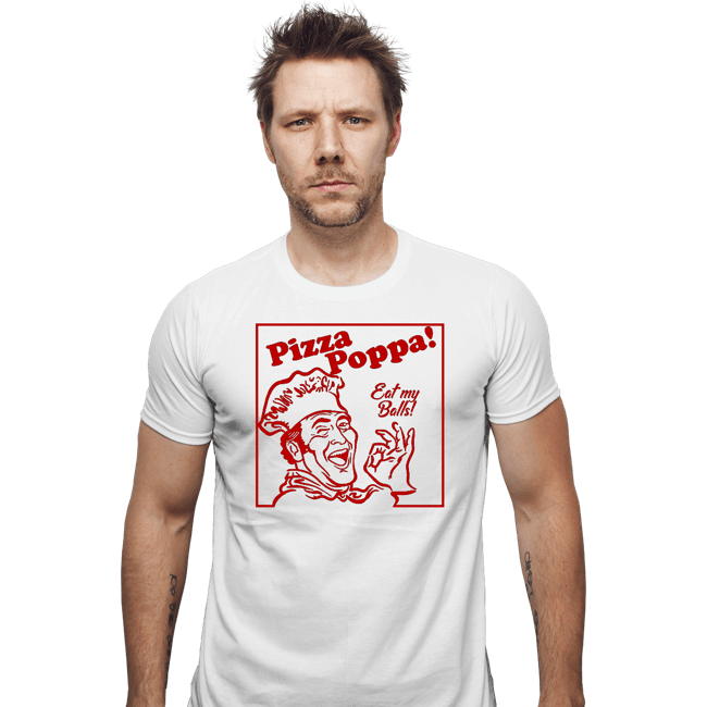 Daily_Deal_Shirts Fitted Shirts, Mens / Small / White Eat My Pizza Balls