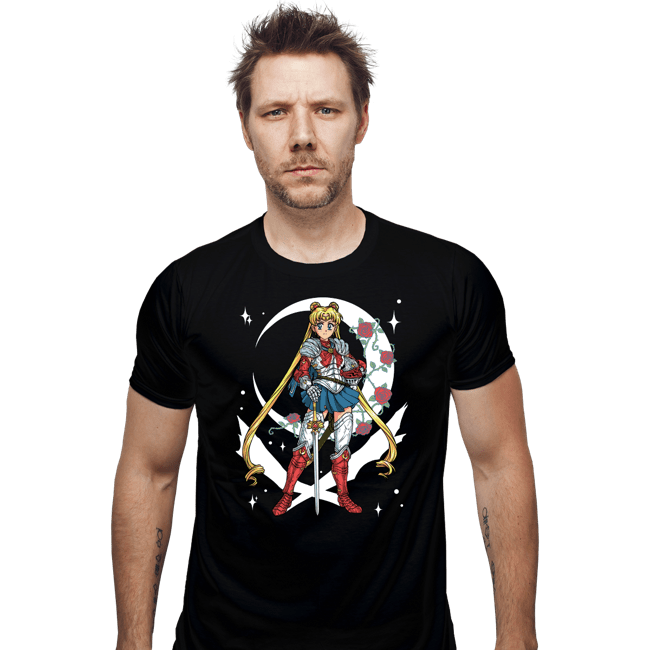 Daily_Deal_Shirts Fitted Shirts, Mens / Small / Black Full Armor Moon