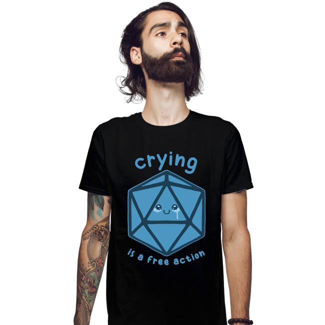 Daily_Deal_Shirts Fitted Shirts, Mens / Small / Black Crying Is Free