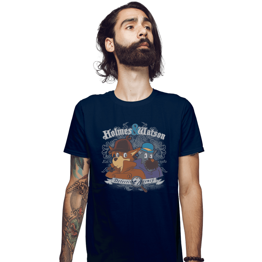 Shirts Fitted Shirts, Mens / Small / Navy Holmes and Watson