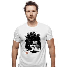 Load image into Gallery viewer, Daily_Deal_Shirts Fitted Shirts, Mens / Small / White Dark Lord In The Snow Planet Sumi-e
