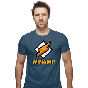 Secret_Shirts Fitted Shirts, Mens / Small / Indigo Blue Winamp XP