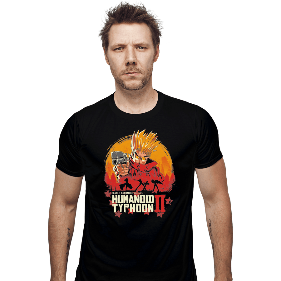 Shirts Fitted Shirts, Mens / Small / Black Red Humanoid Typhoon II