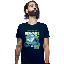 Load image into Gallery viewer, Shirts Fitted Shirts, Mens / Small / Navy Beware Of Chomp Chomp
