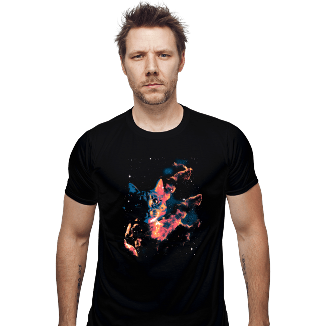 Daily_Deal_Shirts Fitted Shirts, Mens / Small / Black Cat Pillars Of Creation