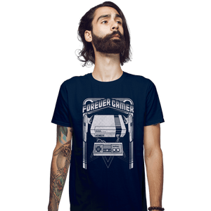 Secret_Shirts Fitted Shirts, Mens / Small / Navy Forever Gamer NES