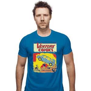 Shirts Fitted Shirts, Woman / Small / Sapphire Brock Action Comics