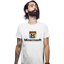 Load image into Gallery viewer, Shirts Fitted Shirts, Mens / Small / White Minecrosoft
