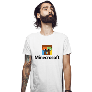 Shirts Fitted Shirts, Mens / Small / White Minecrosoft